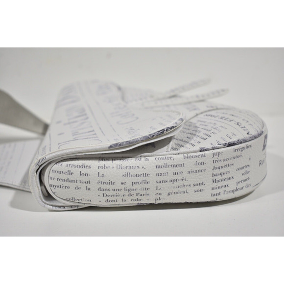 Dior x Daniel Arsham Newspaper Print Saddle White Logo Crossbody Fanny Bum Bag - Picture 9 of 12